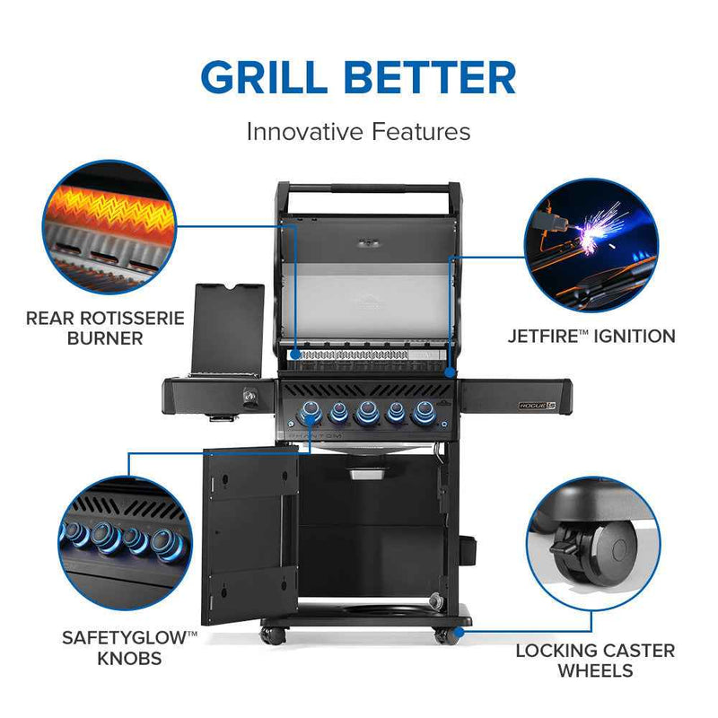 Patio Elegance Phantom Rogue® PRO‑S 425 RSIB Gas Grill with Infrared Side and Rear Burners