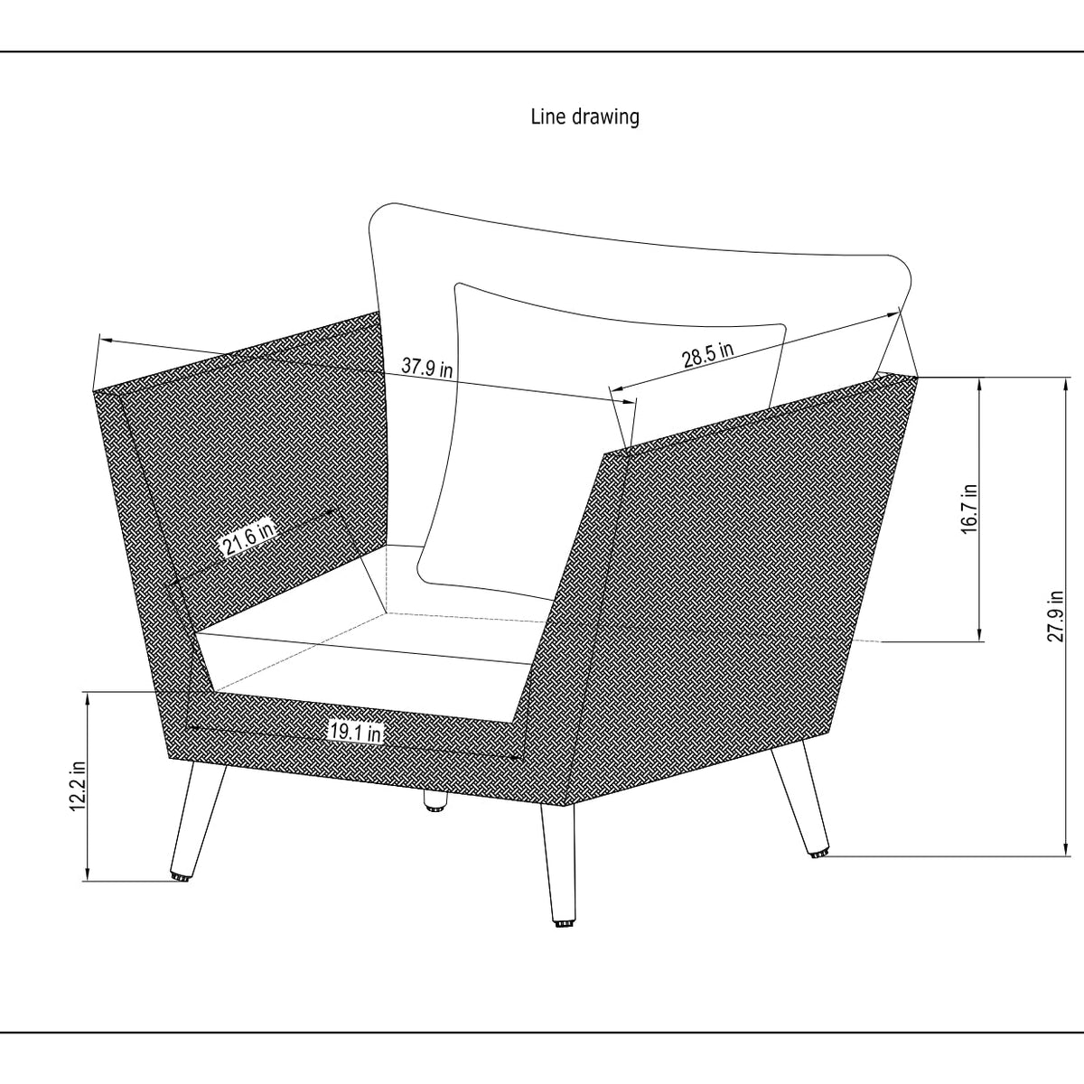 Panther Outdoor Patio Wicker and FSC Wood Seating Set