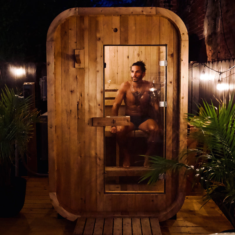 Duo Outdoor Sauna - 2 Person w/ Harvia Spirit Wi-Fi 8kW Heater