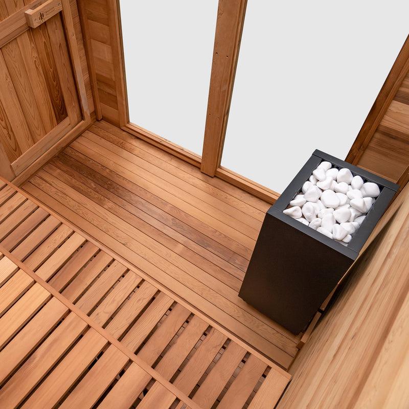 Garden Outdoor Sauna - 8 Person w/ Harvia Spirit Wi-Fi 8kW Heater