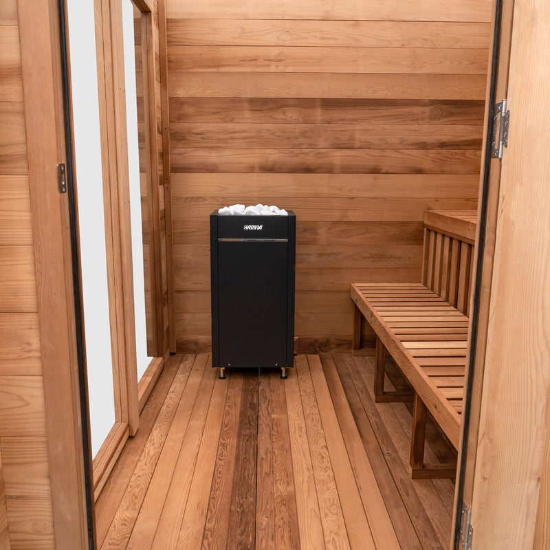 Garden Outdoor Sauna - 8 Person w/ Harvia Spirit Wi-Fi 8kW Heater