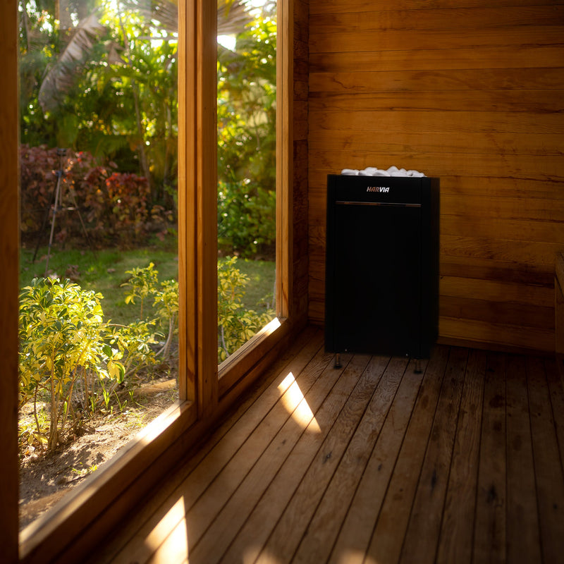 Garden Outdoor Sauna - 8 Person w/ Harvia Spirit Wi-Fi 8kW Heater