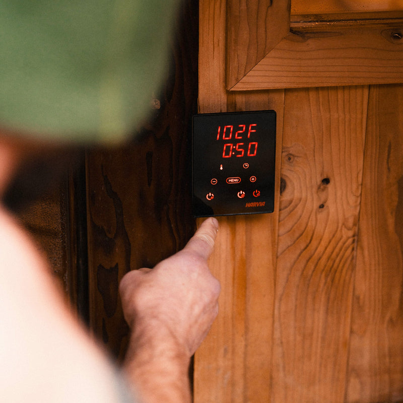 Duo Outdoor Sauna - 2 Person w/ Harvia Spirit Wi-Fi 8kW Heater