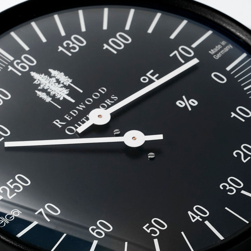 Black 5" Dial Thermometer/Hygrometer