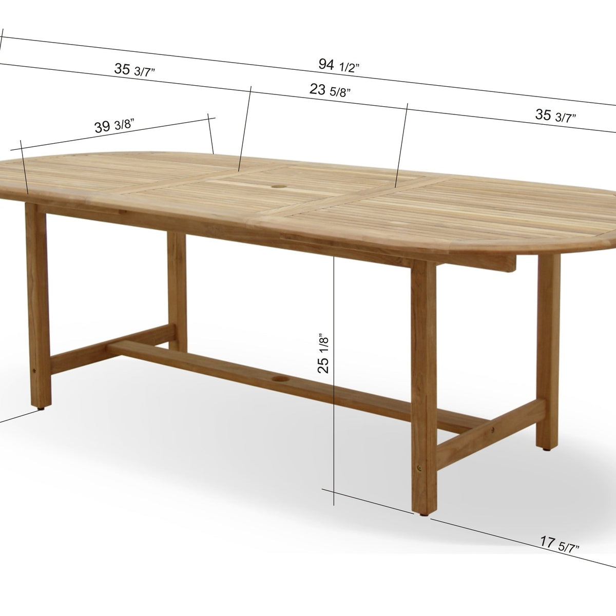 Julien FSC Certified Teak Wood Outdoor Patio Extendable Dining Set