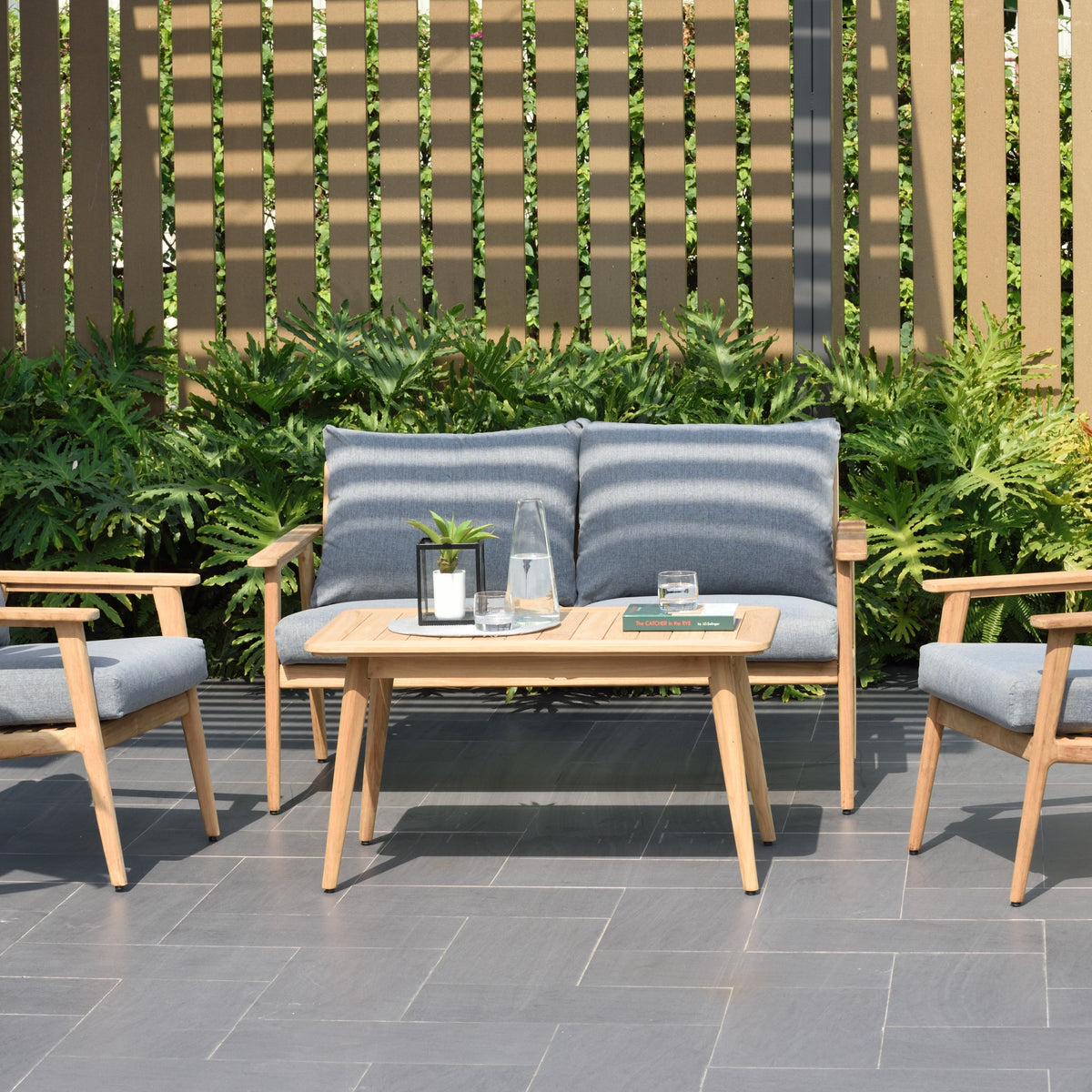 Eve FSC Teak Outdoor Conversation Set with Cushions