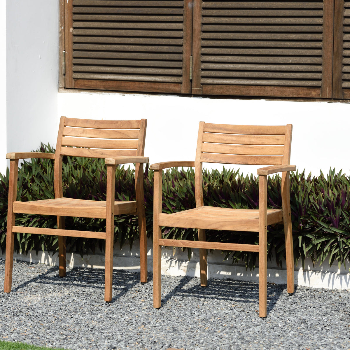 Julien FSC Certified Teak Wood Outdoor Patio Extendable Dining Set