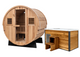 Extra-Wide Barrel Outdoor Sauna x Denali Cold Plunge