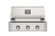Stainless steel grill with three control knobs 