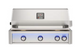 Stainless steel grill with brand logo 
