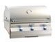 Stainless steel grill with 'Firemagic' branding