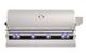 Stainless steel grill with control knobs 