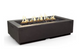 Fire pit with flames on a white 