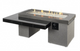 Fire pit table with flames 