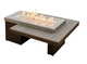 Fire pit table with flames 