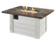 Fire pit table with flames