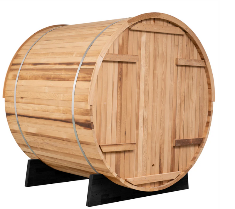 Extra-Wide Barrel Outdoor Sauna - 6 Person