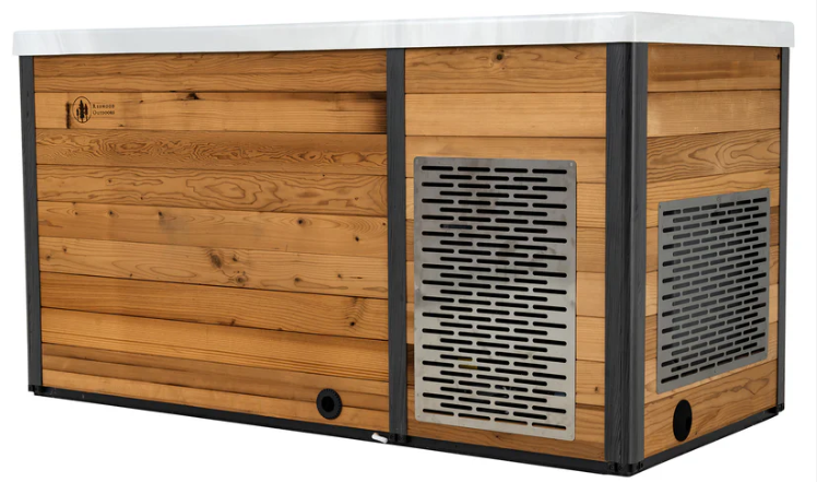 Extra-Wide Barrel Outdoor Sauna x Denali Cold Plunge
