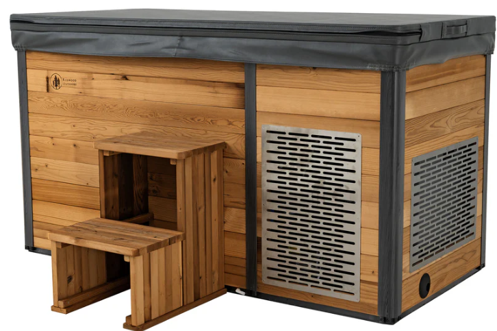 Extra-Wide Barrel Outdoor Sauna x Denali Cold Plunge