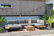 Outdoor patio set with sectional sofa