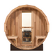 Blisspod | Prague | Canadian Red Cedar Outdoor Steam Barell Sauna | 2-4 / 4-6 persons with Full Glass Back & 2 front Porch seats