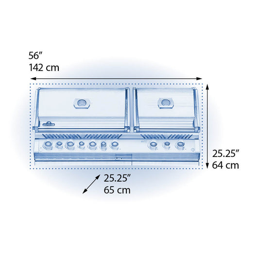 Patio Elegance Built-in Prestige PRO™ 825 Gas Grill with Infrared Rear Burner