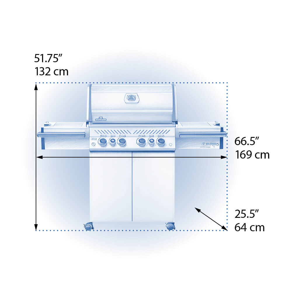 Patio Elegance Prestige PRO™ 500 RSIB Gas Grill with Infrared Side and Rear Burners