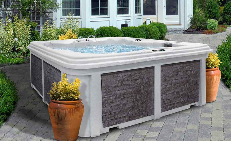 Arcadia 7-Person Luxury Hot Tub – 8' Spa with Dual Captain’s Chairs & Open Footwell