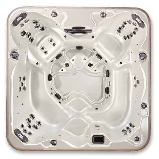 Arcadia 7-Person Luxury Hot Tub – 8' Spa with Dual Captain’s Chairs & Open Footwell