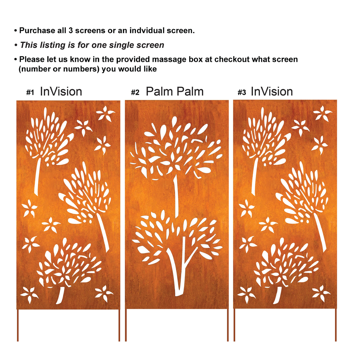Outdoor Metal Privacy Screen Panels (60” & 72”) | Heavy-Duty Steel for Patio & Fence