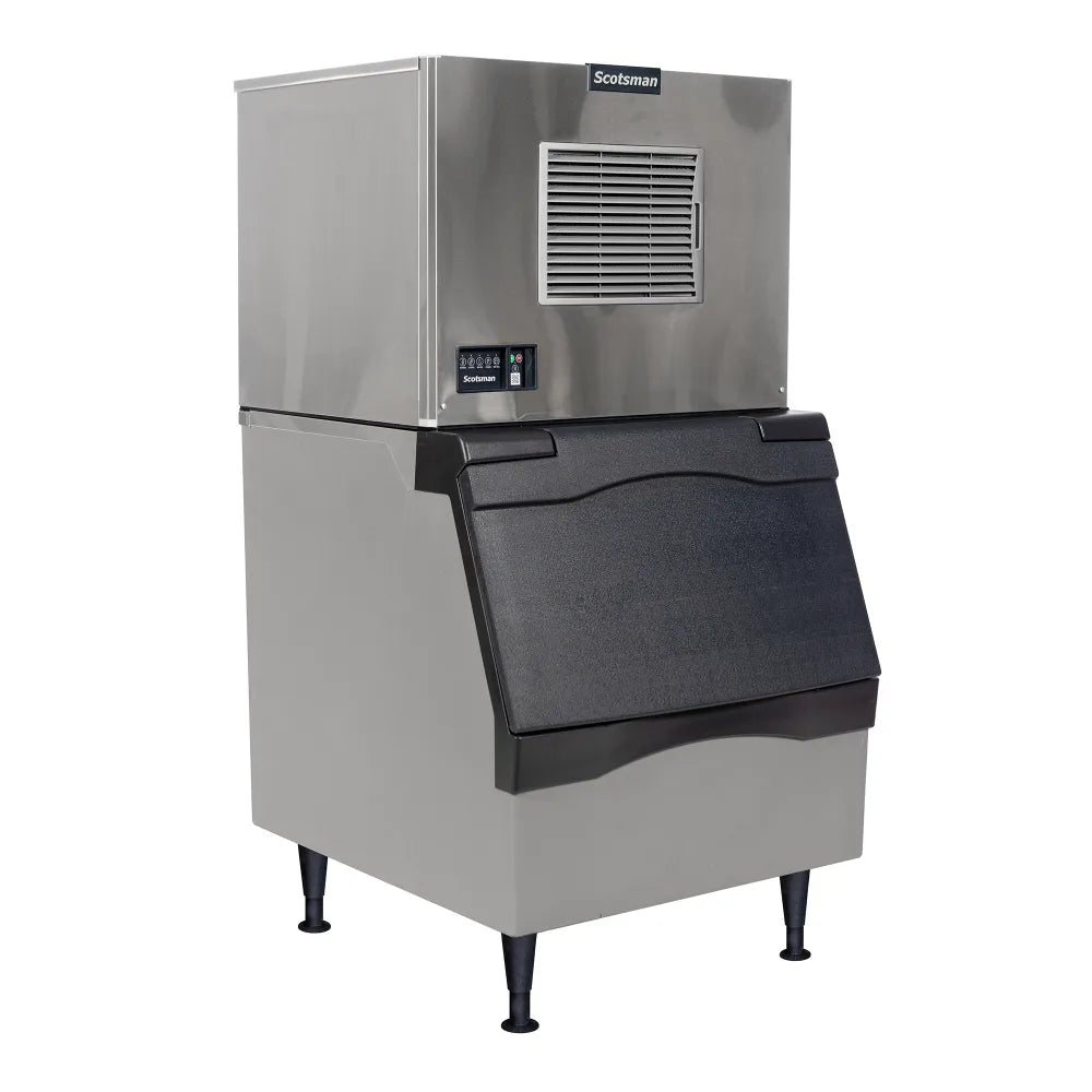 Scotsman Prodigy ELITE® ice cube machine and bin stainless steel exterior