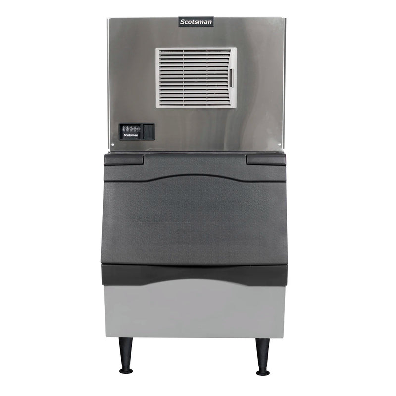 Scotsman Prodigy ELITE® ice cube machine and bin stainless steel exterior